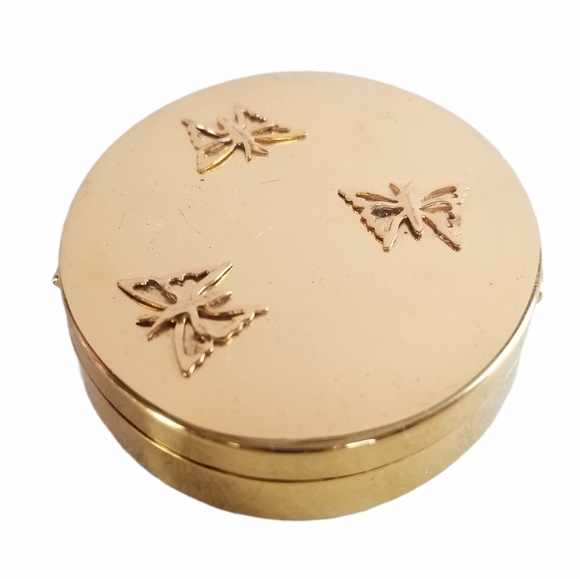 Vintage Mid Century 1940s Kotler & Kopit Brass Butterfly Mirrored Puff Compact - Picture 16 of 16